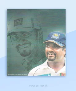 Highest Test Wicket Taker Muttiah Muralitharan Stamp Folder 2007